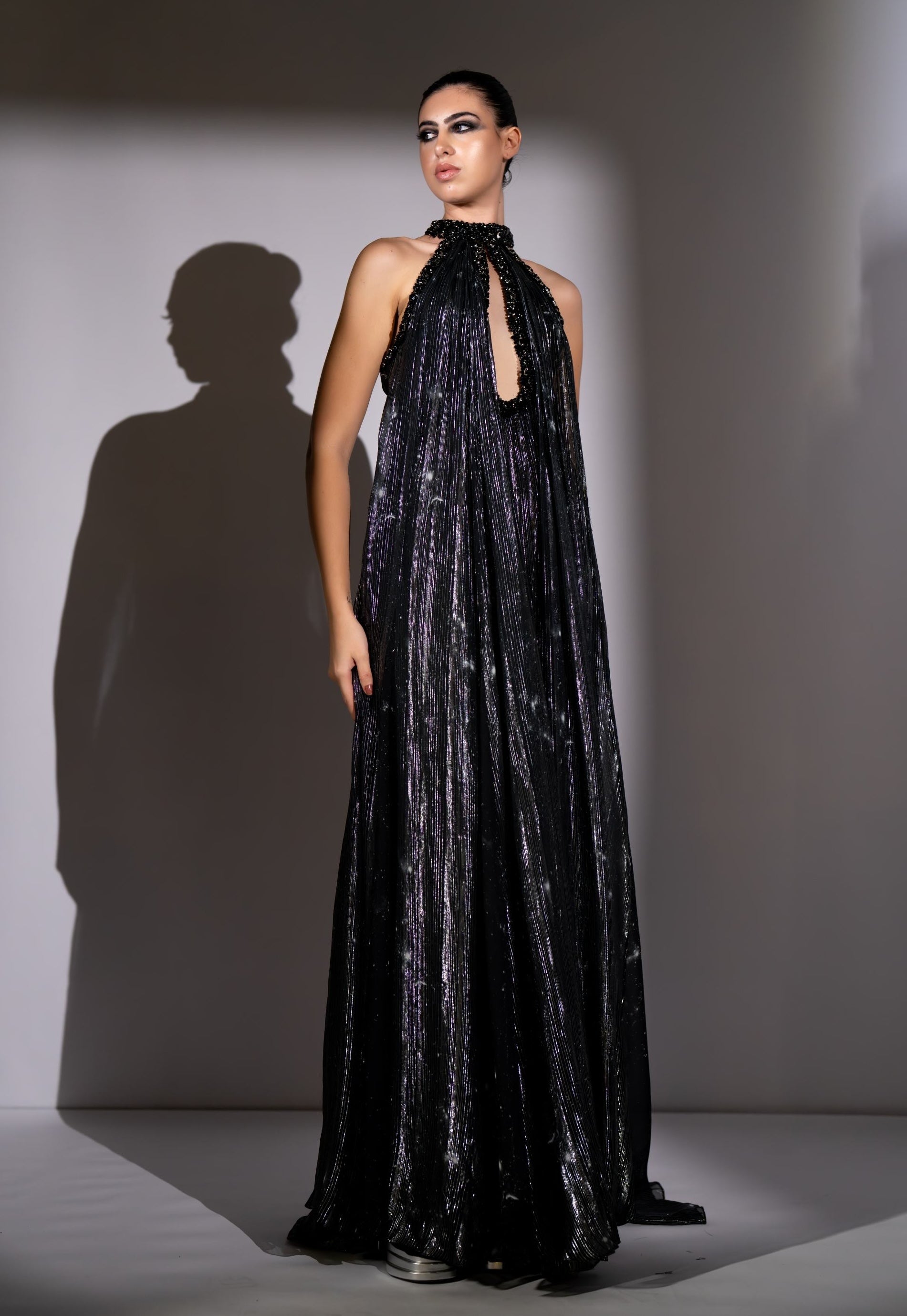 galaxy maxi dress Navy Fairy Falbala Galaxy Maxi Dress SP14454