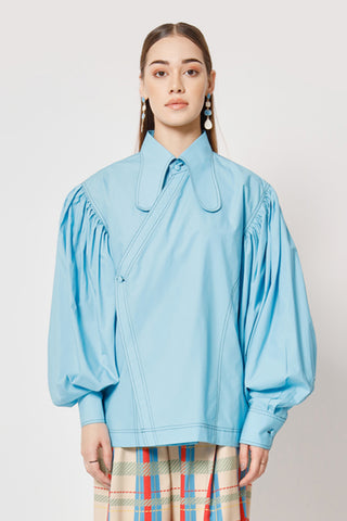 Two Point Two-Blue Kimono Style Shirt-INDIASPOPUP.COM