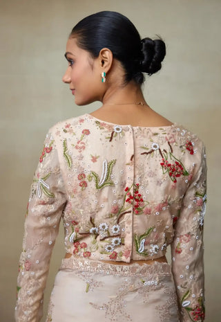 Blush rose sari and blouse