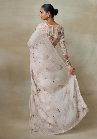 Blush rose sari and blouse