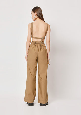 Two Point Two-Brown Relaxed Straight Pants-INDIASPOPUP.COM