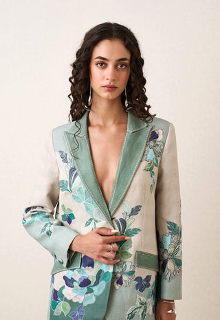 Rae knotch collar jacket and pants