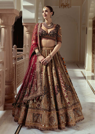 Baagh green lehenga set