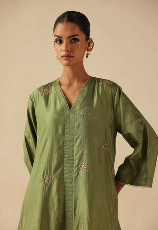Kohinoor green kurta set