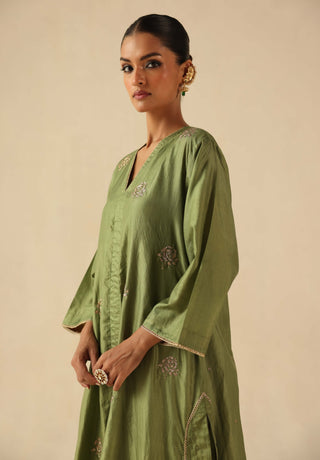Kohinoor green kurta set