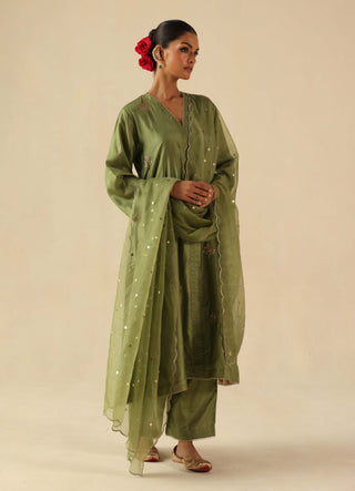 Kohinoor green kurta set