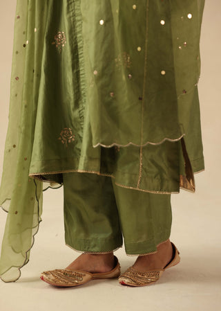 Kohinoor green kurta set