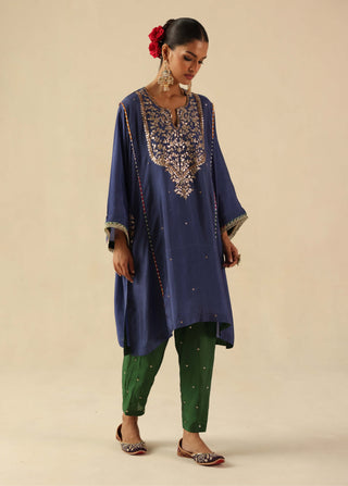 Parizad blue and green kurta and pants