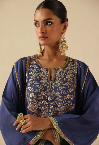 Parizad blue and green kurta and pants