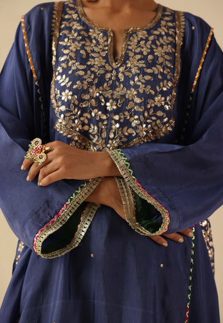 Parizad blue and green kurta and pants