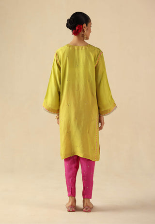 Parizad lime green kurta and pants