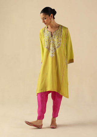 Parizad lime green kurta and pants