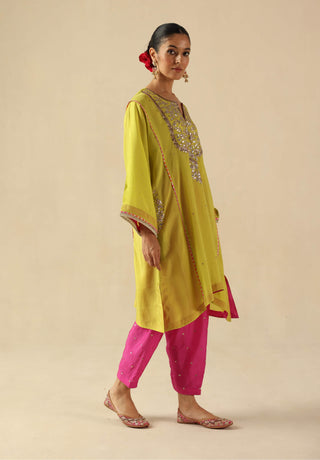 Parizad lime green kurta and pants