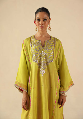 Parizad lime green kurta and pants