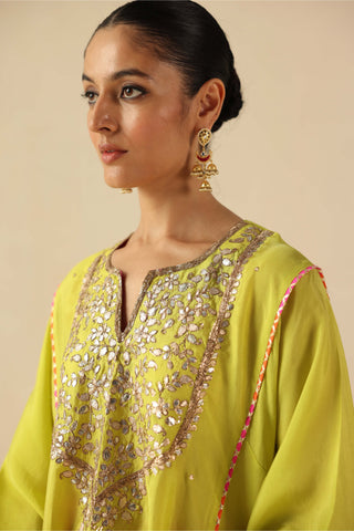 Parizad lime green kurta and pants