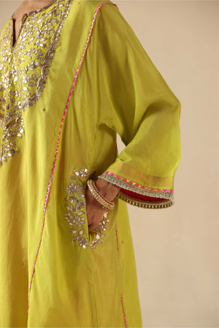 Parizad lime green kurta and pants