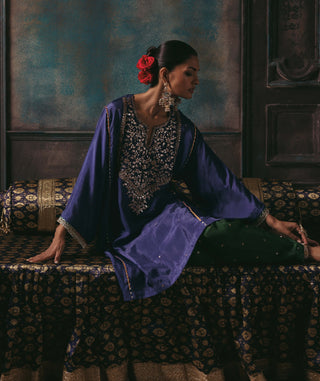 Parizad blue and green kurta and pants