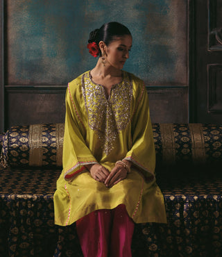 Parizad lime green kurta and pants