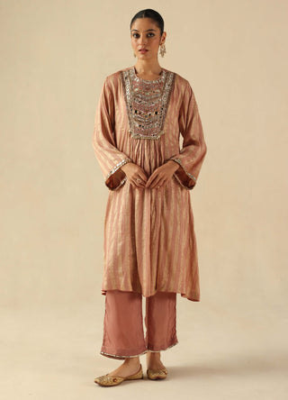Naksh peach kurta set