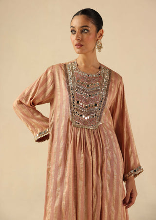 Naksh peach kurta set