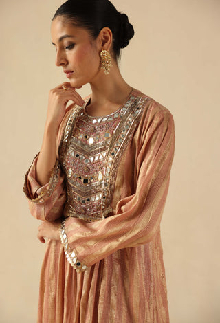 Naksh peach kurta set