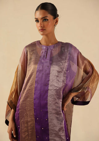 Tabeer purple kalidar kurta and pants