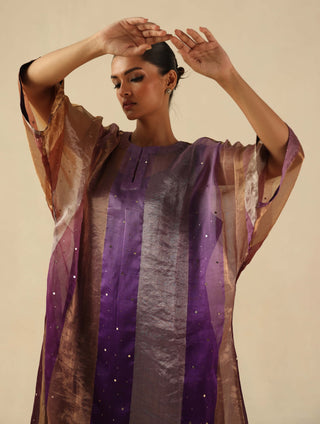 Tabeer purple kalidar kurta and pants