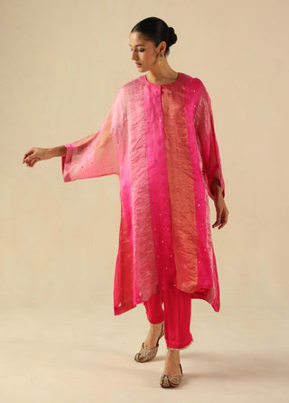 Tabeer fuchsia kalidar kurta and pants