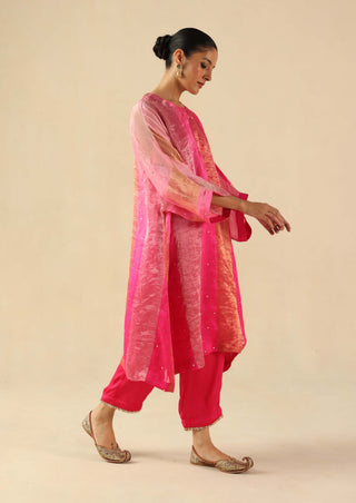 Tabeer fuchsia kalidar kurta and pants