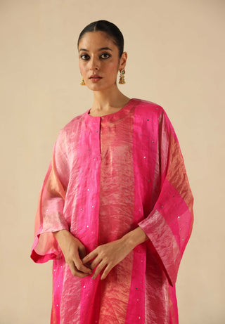 Tabeer fuchsia kalidar kurta and pants