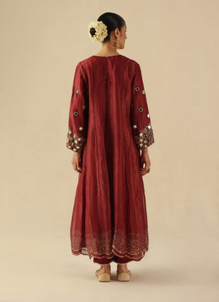 Afsana garnet kalidar kurta set