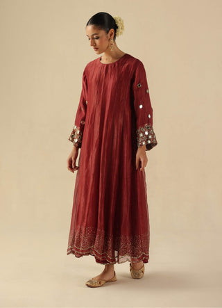 Afsana garnet kalidar kurta set