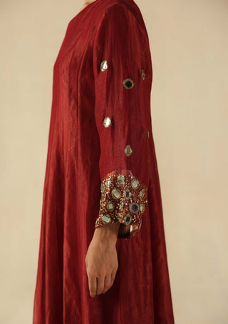 Afsana garnet kalidar kurta set