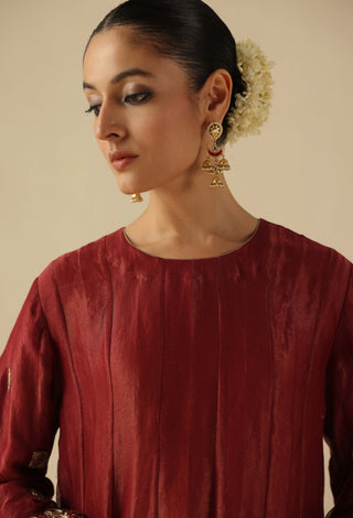 Afsana garnet kalidar kurta set