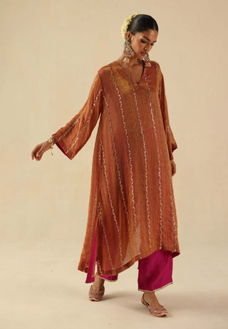 Jhoomar garnet kurta set
