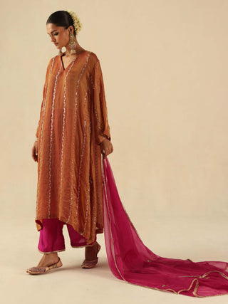 Jhoomar garnet kurta set