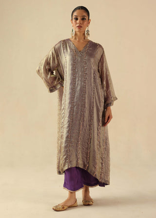 Jhoomar purple kurta set
