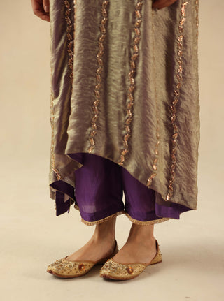 Jhoomar purple kurta set