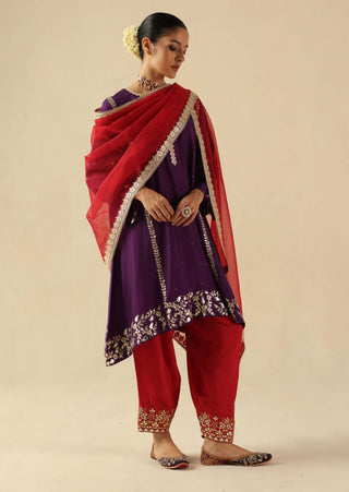 Arzoo purple kurta set