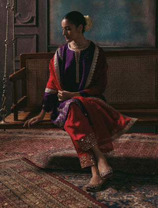 Arzoo purple kurta set