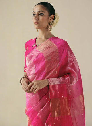Amber fuchsia sari and blouse