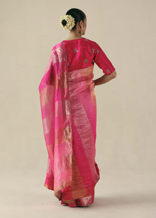 Amber fuchsia sari and blouse