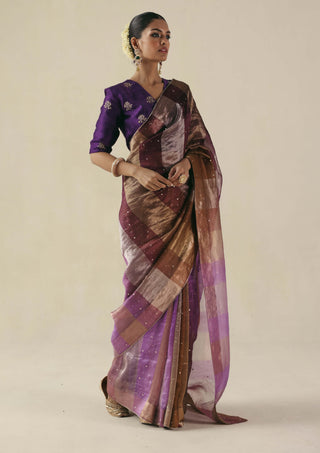 Amber purple sari and blouse