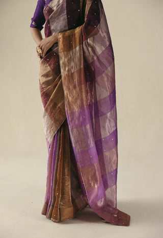 Amber purple sari and blouse
