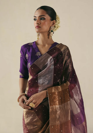 Amber purple sari and blouse