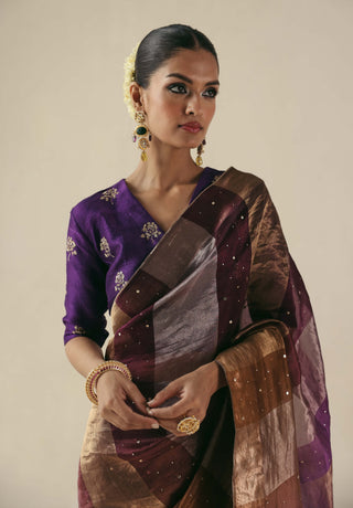 Amber purple sari and blouse