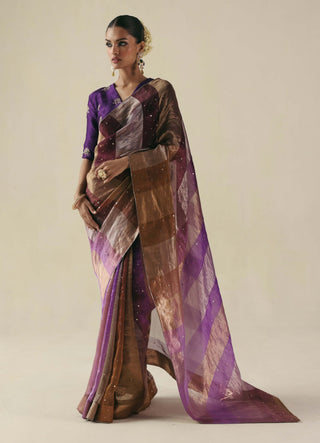 Amber purple sari and blouse