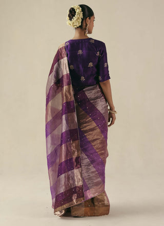 Amber purple sari and blouse
