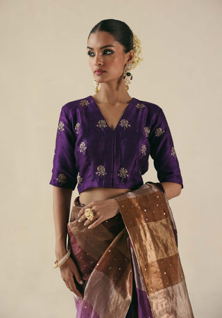 Amber purple sari and blouse