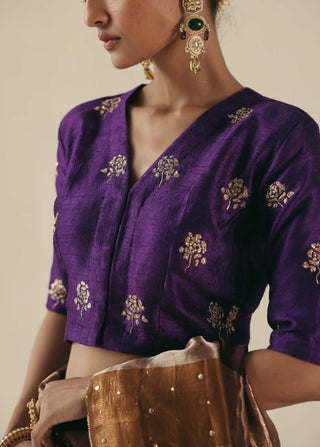 Amber purple sari and blouse